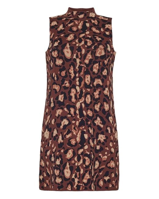 Cara Cara Purple Myrtle Kleid mit Leoparden-Print