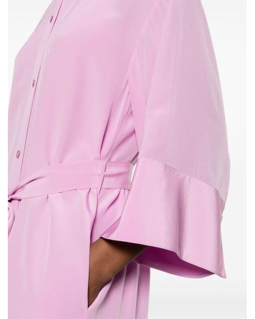 Joseph Pink Darius Silk Midi Dress