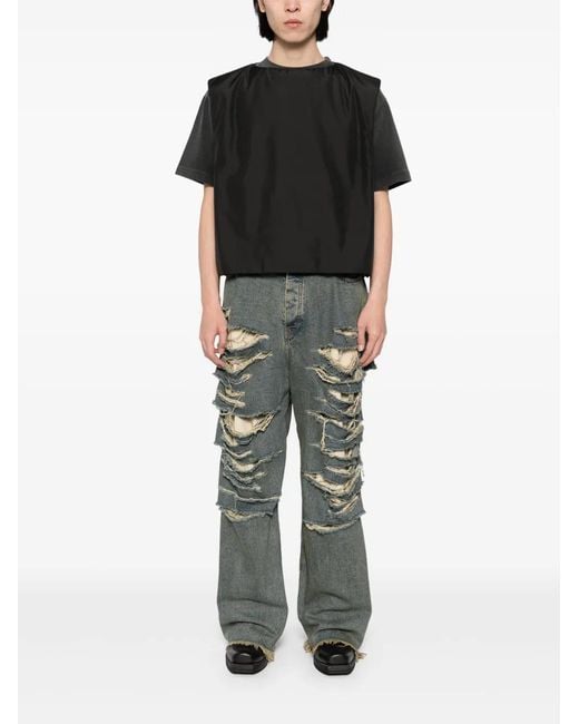 424 Gray Ripped Jeans for men