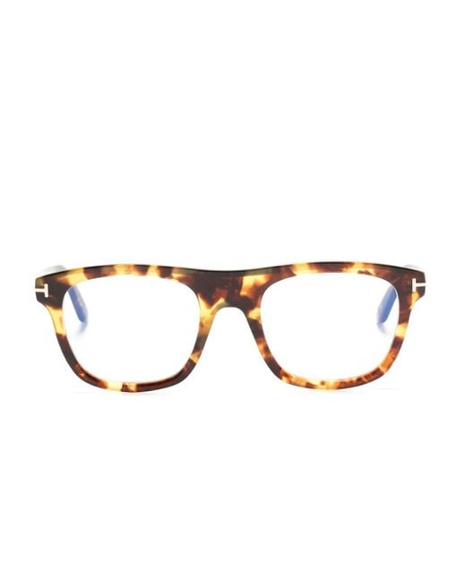Tom Ford Brown Eckige Brille