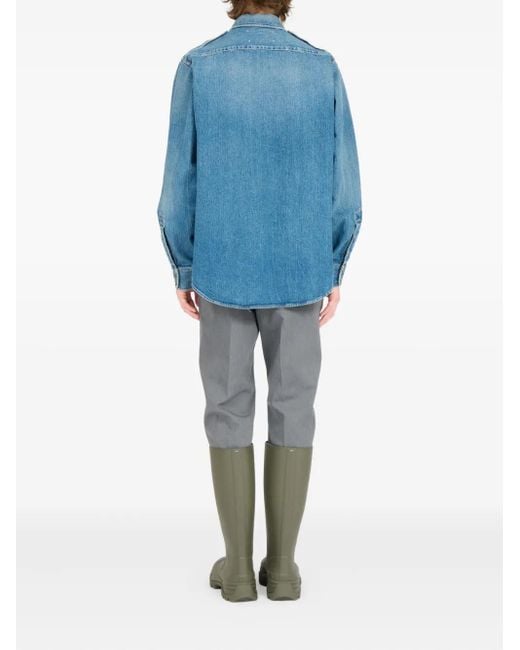 Maison Margiela Blue Denim Shirt With A 'Vintage' Effect for men