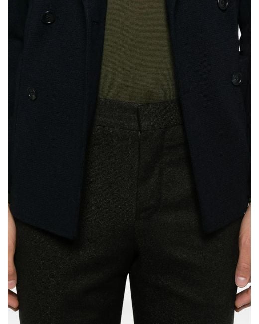 PT Torino Black Textured Trousers for men