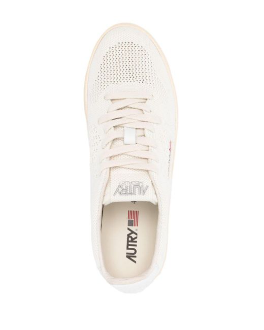 Autry White Easeknit Low Shoes for men