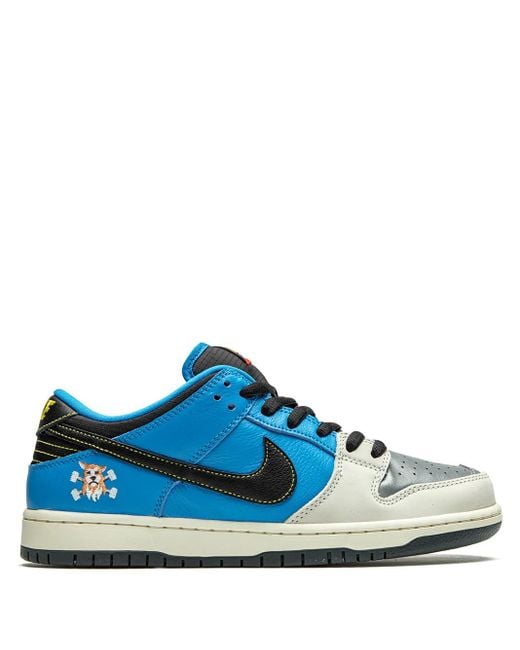 Nike Blue Sb Dunk Low Pro "Instant Skateboards" Sneakers