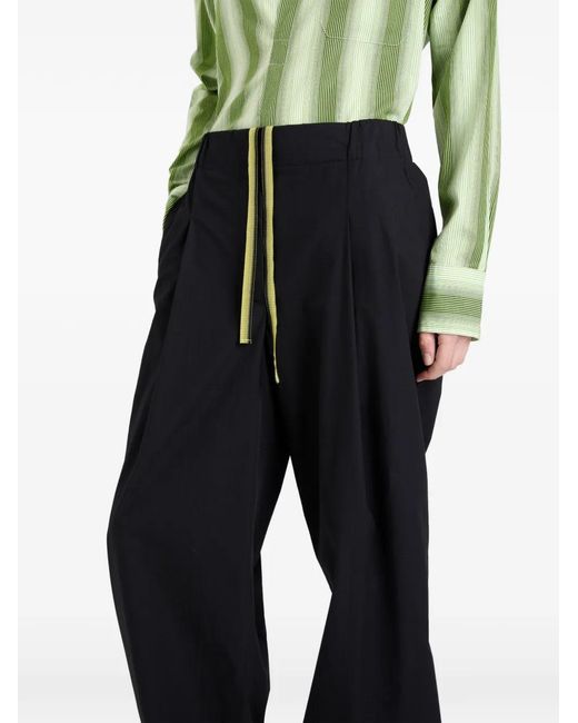 Proenza Schouler Black Lissia Pleated Trousers