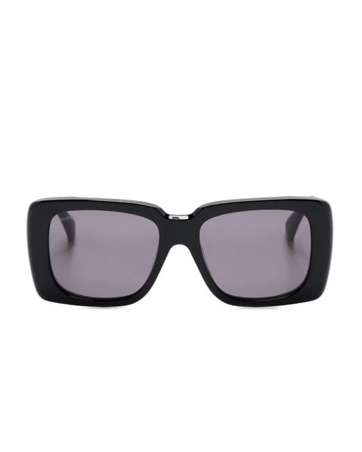 Max Mara Eyewear Black Square-Frame Sunglasses