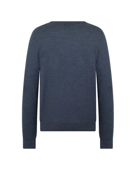 Moorer Blue V-Neck Sweater for men