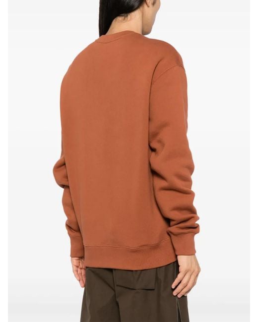 Maison Kitsuné Orange Handwriting Gingham Sweatshirt for men