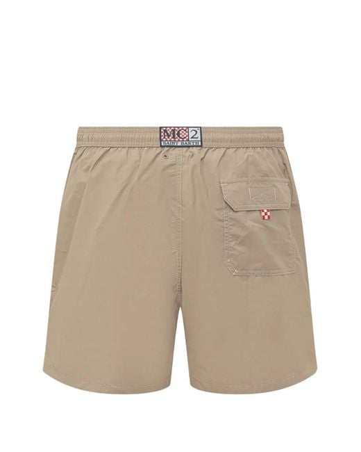 Mc2 Saint Barth White Patmos Swim Shorts for men