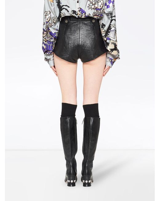 black high waisted short shorts