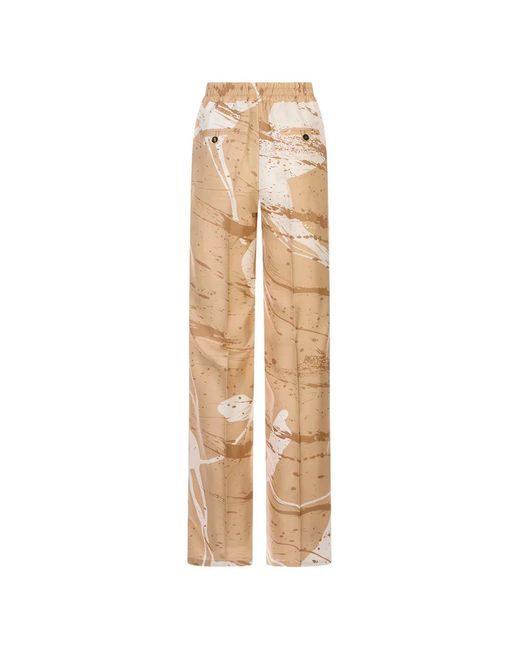 Kiton Natural Paint-Splatter Drawstring Trousers