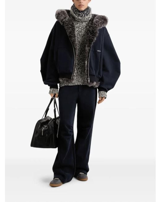 Dolce & Gabbana Blue Elasticated-Waistband Panelled Track Pants for men