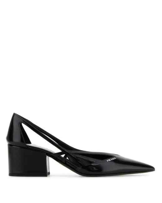 Prada ロゴ パンプス Black