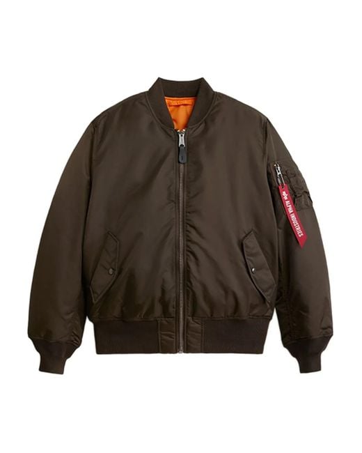 Alpha Industries Brown Ma-1 Bomber Jacket for men