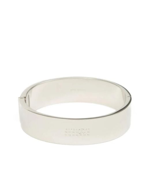 MM6 by Maison Margiela White Numbers-Engraved Bracelet for men