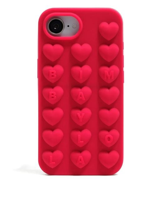 Bimba Y Lola Red Heart-Embellished Phone Case