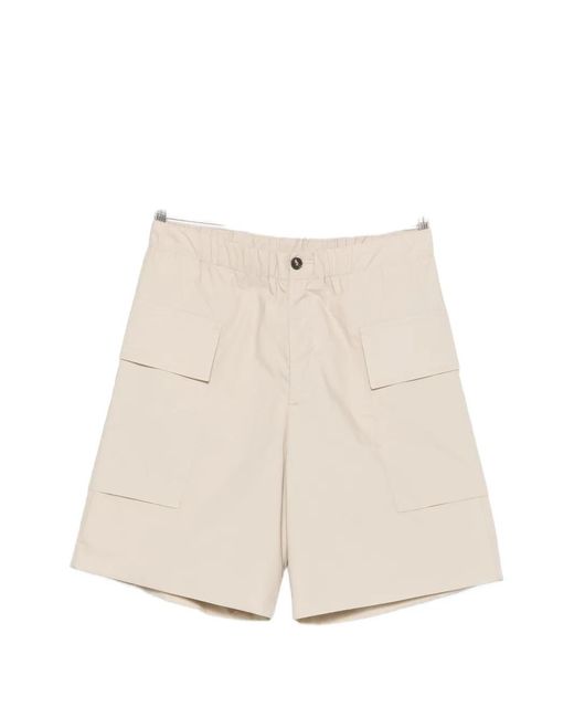 Rhun Natural Button-Up Cargo Shorts for men