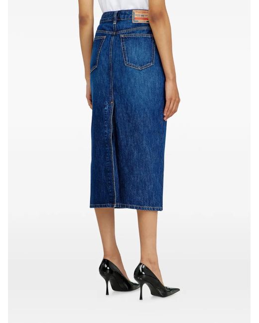 DIESEL Blue De-Skye-D Five-Pocket Skirt