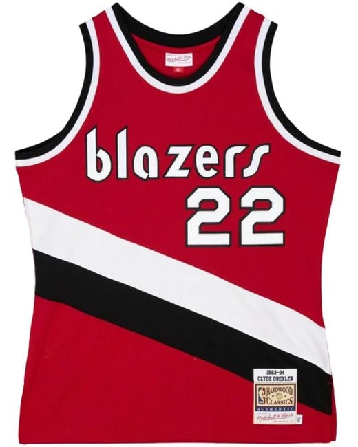 Mitchell & Ness Nba Portland Trail Blazers 83 Clyde Drexler Basketball-Trikot in Red für Herren