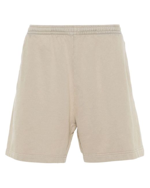 Acne Natural Jersey-Shorts mit Logo-Patch