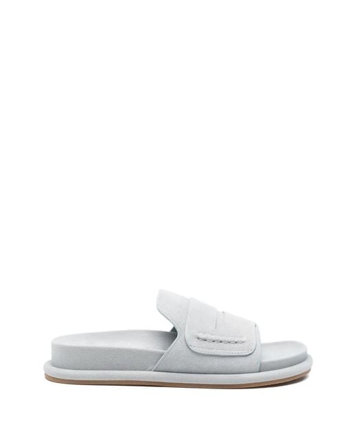 Palomitas By Paloma Barcelo' White Suede Sandals