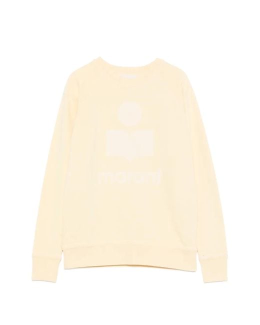 Isabel Marant Natural Millyny Flocked-Logo Sweatshirt