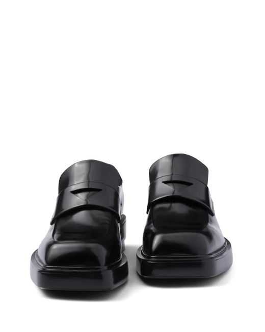 Prada Loafers Met Patch in het Black