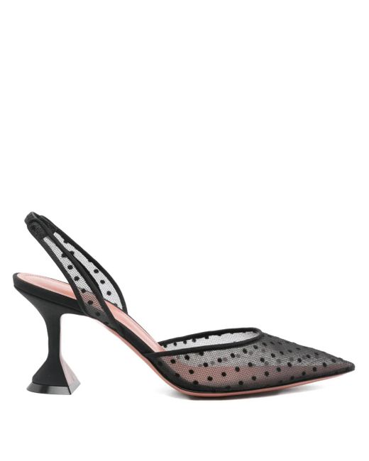 AMINA MUADDI Metallic 70Mm Holli Polka-Dot Pumps