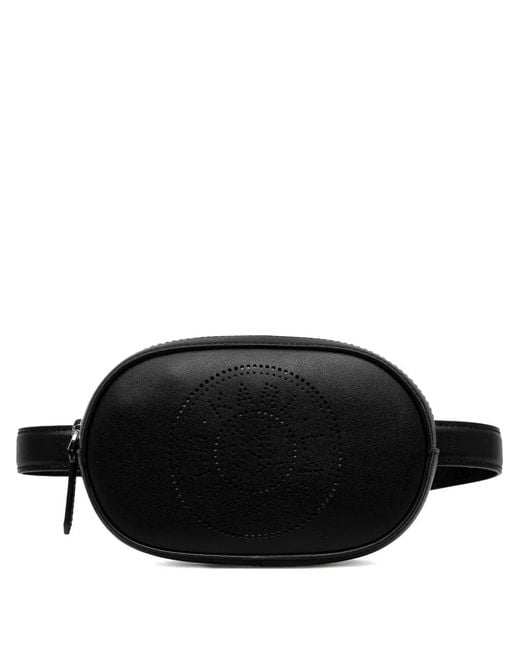 Karl Lagerfeld Black Logo-Detail Belt Bag