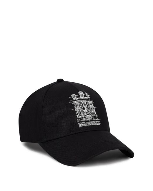 Karl Lagerfeld Black Maison De Karl Sketch Cap for men