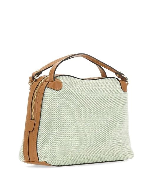 Gianni Chiarini Green Alifa Raffia Tote Bag