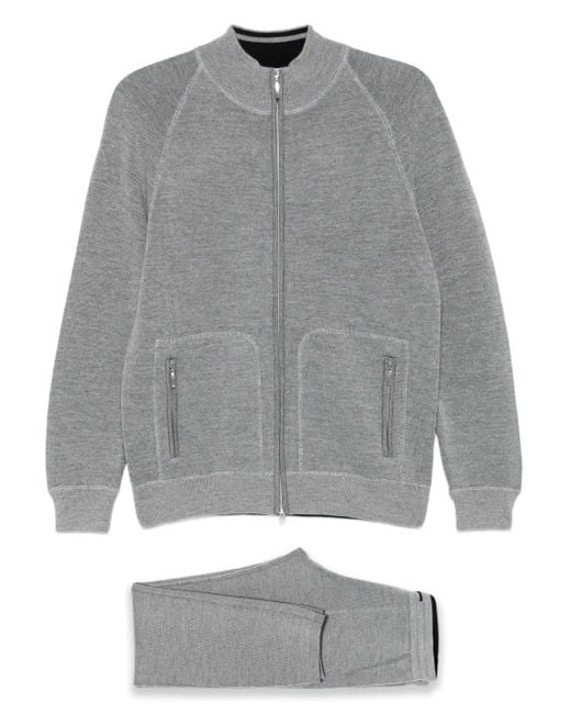 Gran Sasso Gray Raglan-Sleeve Tracksuit for men