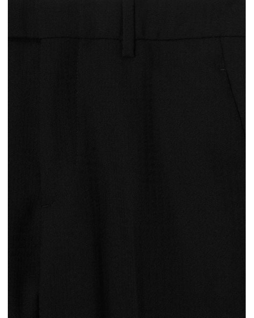 Burberry Black Wool Tailored Trousers
