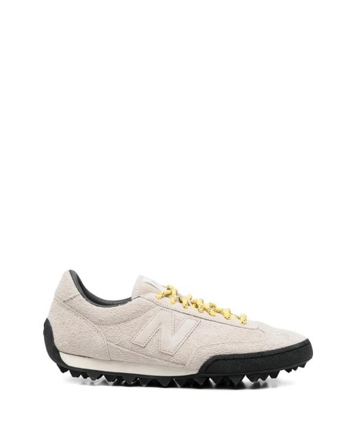New Balance White Sneakers Calf Suede