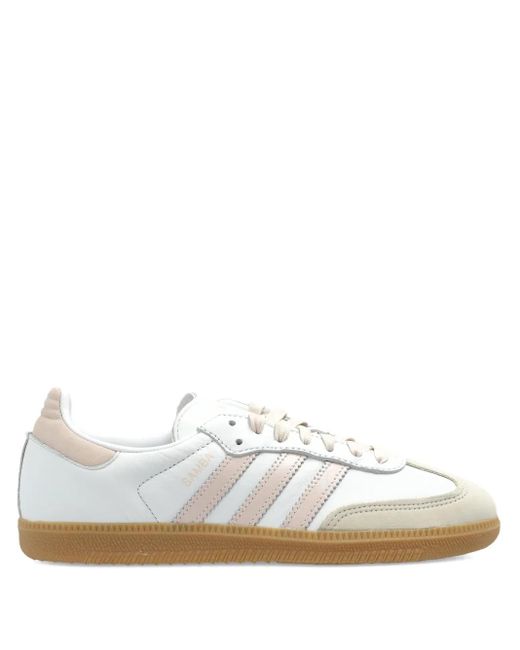 Adidas White Samba Og Leather Sneakers