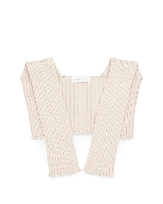 Niccolò Pasqualetti White Parte Ribbed Scarf