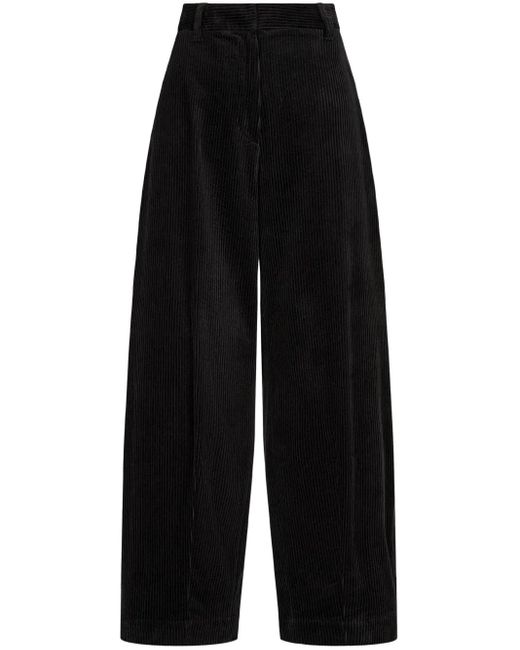 Studio Tomboy X Black Corduroy Wide-Leg Trousers