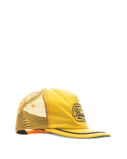 Rhude Yellow Patch Trucker Hat for men