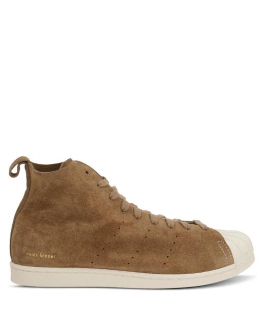 Adidas Brown Suede High-Top Sneakers