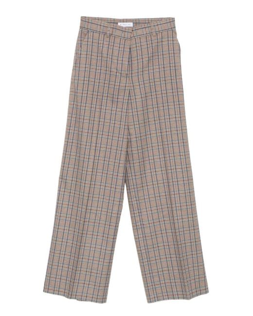 Manuel Ritz Gray Gerade Hose mit Karomuster