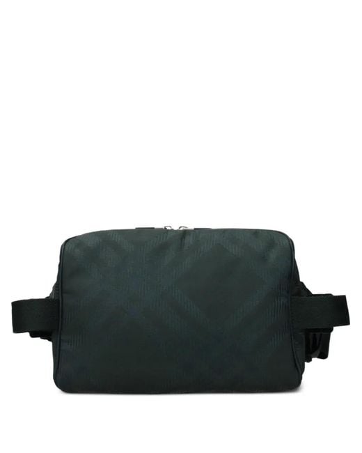 Burberry Black Jacquard Check Belt Bag for men