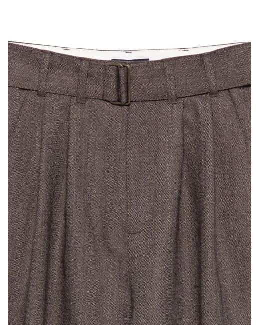 Soeur Gray Pleated Belted Trousers