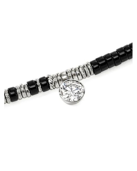 John Hardy Metallic Lovestruck Heishi Pendant Diamond Necklace