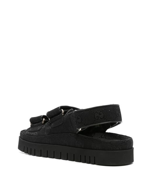 Gucci Black Double G Sandals