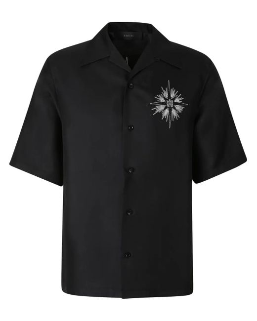 メンズ Amiri ブラック Starburst ラインストーン シャツ Black