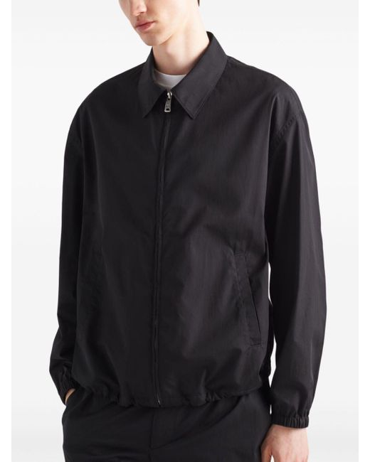 Prada Hemdjacke aus Popeline in Black für Herren