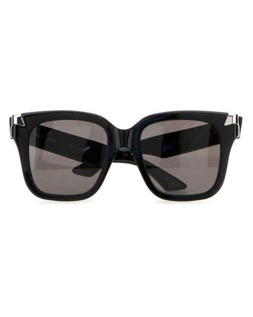 McQueen Gray Punk Square-Frame Sunglasses