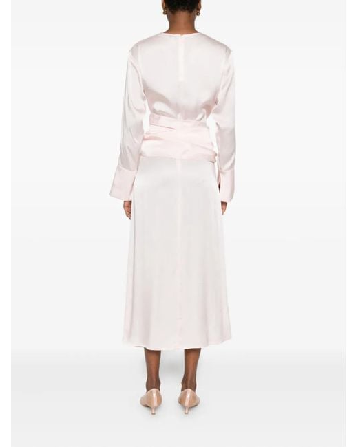 Fabiana Filippi ベルテッド ラップドレス Pink