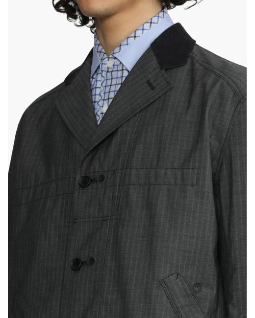 Junya Watanabe Black Button-Down Blazer for men