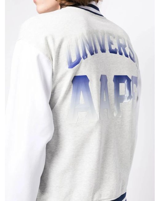 Aape By A Bathing Ape White Logo-Print Bomber Jacket for men